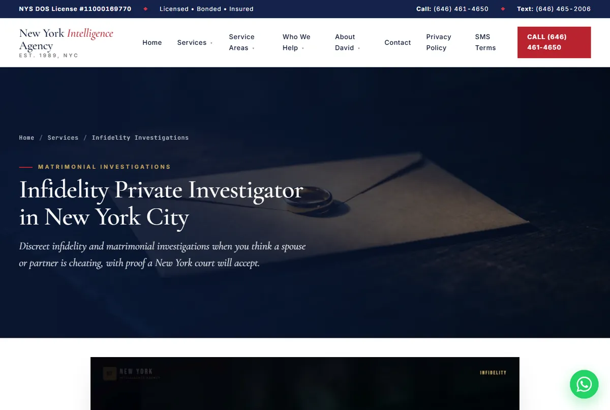 New York Intelligence Agency website, New York City
